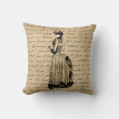 金ゴールドビクトリアンヴィンテージステームパンクウィメンレディ クッション (正面)