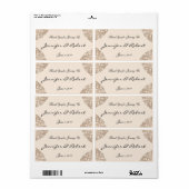 金ゴールドビクトリアン濾過水瓶用ラベル ラベル (フルシート)