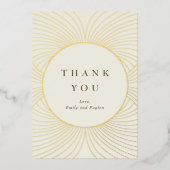 金ゴールドビザンチンフォイルありがとう 箔招待状 (正面)