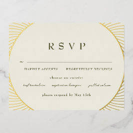 金ゴールドビザンチンRSVP 箔招待状ポストカード