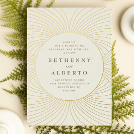 金ゴールドビザンチ結婚ン箔招待状 箔招待状