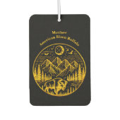 金ゴールドビソンが月明かりの山の空を徘徊 カーエアーフレッシュナー (正面)