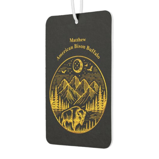 金ゴールドビソンが月明かりの山の空を徘徊 カーエアーフレッシュナー (左)