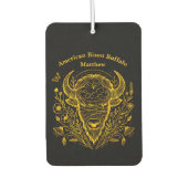 金ゴールドビソンイラストレーションに囲まれた自然 カーエアーフレッシュナー (正面)