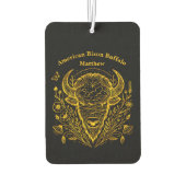 金ゴールドビソンイラストレーションに囲まれた自然 カーエアーフレッシュナー (裏面)