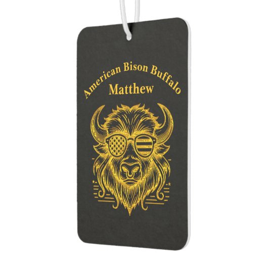 金ゴールドビソンインサングラスイラストレーション カーエアーフレッシュナー (左)