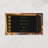 金ゴールドビッグイエローサンフラワーコレクシエレガントョン 名刺 (裏面)