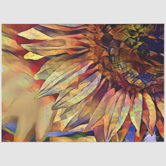 金ゴールドビッグイエローサンフラワーコレクシエレガントョン 薄葉紙 (正面)