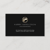 金ゴールドビデオカメラアイコンビデオグラファー名刺 名刺 (正面)