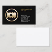 金ゴールドビデオストリップアイコンVideo Editor名刺 名刺 (正面/裏面)