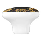 金ゴールドビーとヒマワリ セラミックノブ (側面)