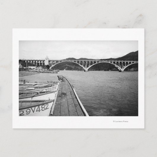 金ゴールドビーチ、オレゴン波止場、ローグ橋 ポストカード (正面)