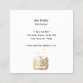 金ゴールドビーハイブ養蜂病 スクエア名刺 (裏面)