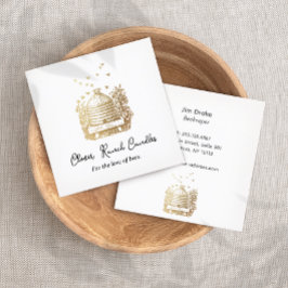 金ゴールドビーハイブ養蜂病 スクエア名刺