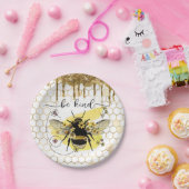 金ゴールドビー ペーパープレート (パーティー)