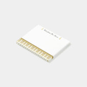 金ゴールドピアノ鍵盤ミュージカルピアニスト楽器 ポストイット (アングル)