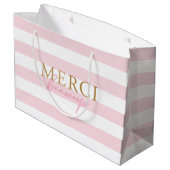 金ゴールドピストライプンクMerciボークープターありがとう抱き枕 ラージペーパーバッグ (裏面アングル)