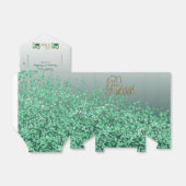 金ゴールドピセス&グリーングリッター誕生日 フェイバーボックス (折り畳みなし)