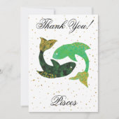 金ゴールドピッセス1歳の誕生日とビッグフォトサンキュー サンキューカード (正面)