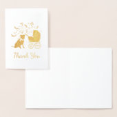 金ゴールドピットブルドッグベビーシャワーピットブル 箔カード (ディスプレー)