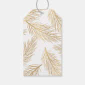 金ゴールドピネコーンアンドパインズホリデーギフトラベル ギフトタグ (裏面)