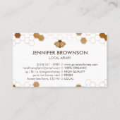 金ゴールドピュア生はちみつ蜂かわいいハニカム 名刺 (裏面)