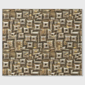 金ゴールドピラミッド1 ラッピングペーパー (フラット)