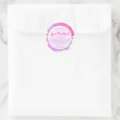 金ゴールドピンクと紫の水色のスパラベル ラウンドシール (バッグ)