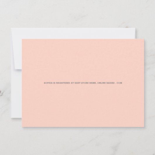 金ゴールドピンクのおとぎ話ストーリーブックベビーシャワー 招待状 (裏面)