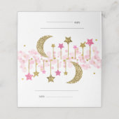 金ゴールドピンクのキラキラサンキューカード プレイスカード (外部開封)