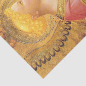 金ゴールドピンクのクリスマスグリーティングで福音天使 薄葉紙 (詳細)