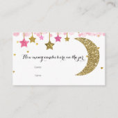 金ゴールドピンクのトゥインクル瓶カード内のキャンディーの数 エンクロージャーカード (正面)