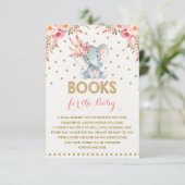 金ゴールドピンクのフローラゾウが本の挿入カードを持ってくる エンクロージャーカード (スタンド正面)