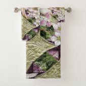 金ゴールドピンクの妖精のバスルームのタオルセット バスタオルセット (インサイチュ)