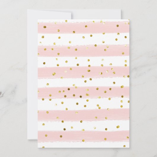 金ゴールドピンクの小さなカボチャが一つの誘いに転じつつある 招待状 (裏面)