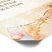 金ゴールドピンクの水フェイク色の箔の価格リスト光沢 ポスター (コーナー)