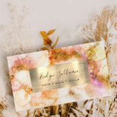 金ゴールドピンクの水フェイク色フォイル名刺 名刺