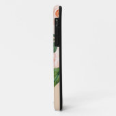 金ゴールドピンクアイボリー水彩フローラお名前 Case-Mate iPhoneケース (裏面/左)