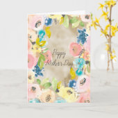 金ゴールドピンクイエローフローラ カード (黄色い花)