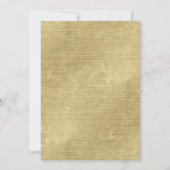 金ゴールドピンクウィンタースノーフレークベビーシャワー招待状 招待状 (裏面)