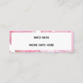 金ゴールドピンクウォーターカラーソーシャルメディアInstagramミニB スキニー名刺 (裏面)