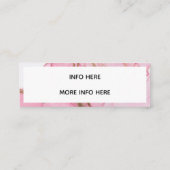 金ゴールドピンクウォーターカラーソーシャルメディアInstagram スキニー名刺 (裏面)