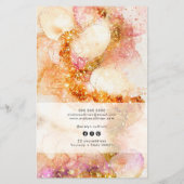 金ゴールドピンクウォーターフェイクカラーフォイル価格リストフライヤー チラシ (裏面)