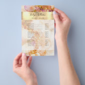 金ゴールドピンクウォーターフェイクカラーフォイル価格リストフライヤー チラシ (ハンドル)