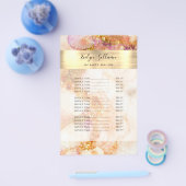 金ゴールドピンクウォーターフェイクカラーフォイル価格リストフライヤー チラシ (シングル)