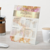 金ゴールドピンクウォーターフェイクカラーフォイル価格リスト 台座サイン (インサイチュ)