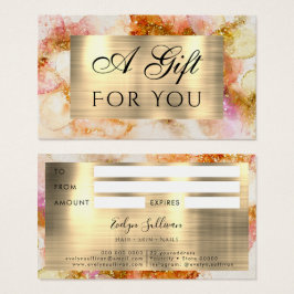 金ゴールドピンクウォーターフェイクカラーフォイル