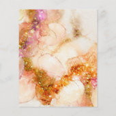 金ゴールドピンクウォーターフェイクカラーホイルフライヤー チラシ (裏面)