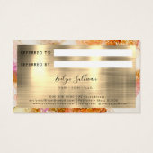 金ゴールドピンクウォーターフェイクカラー箔の紹介カード (裏面)