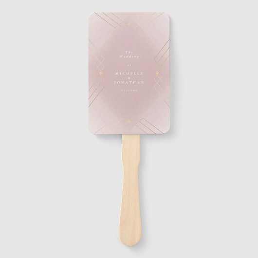 金ゴールドピンクエレガンスダイヤモンドジオデコ結婚ズ ハンドファン (正面)